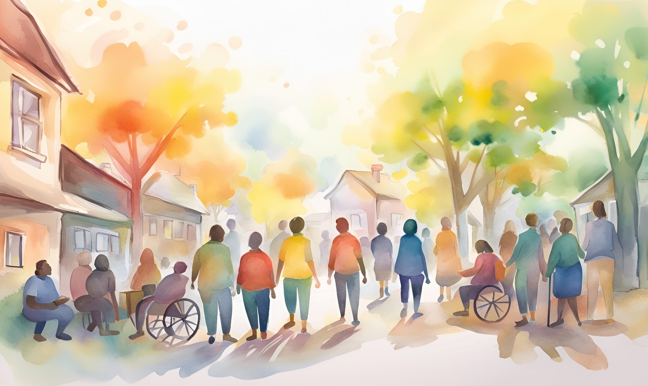 ai generated, inclusion, community, collaboration, friendship, watercolor, painting, colorful, community, community, community, community, community-8109142.jpg